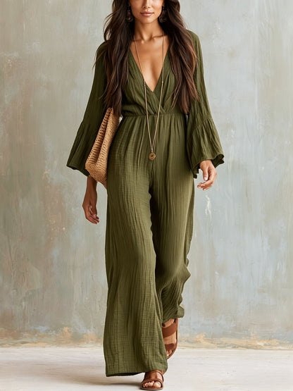 Fiorelle | Elegant Bell Sleeve Jumpsuit