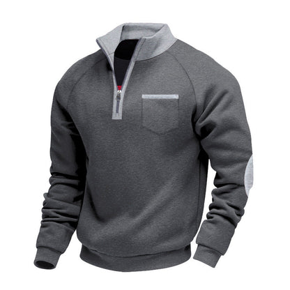 Merritt | Contrast Trim Zip Neck Sweater