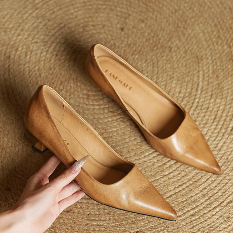 Adalyn | Elegant Pointed Toe Kitten Heels