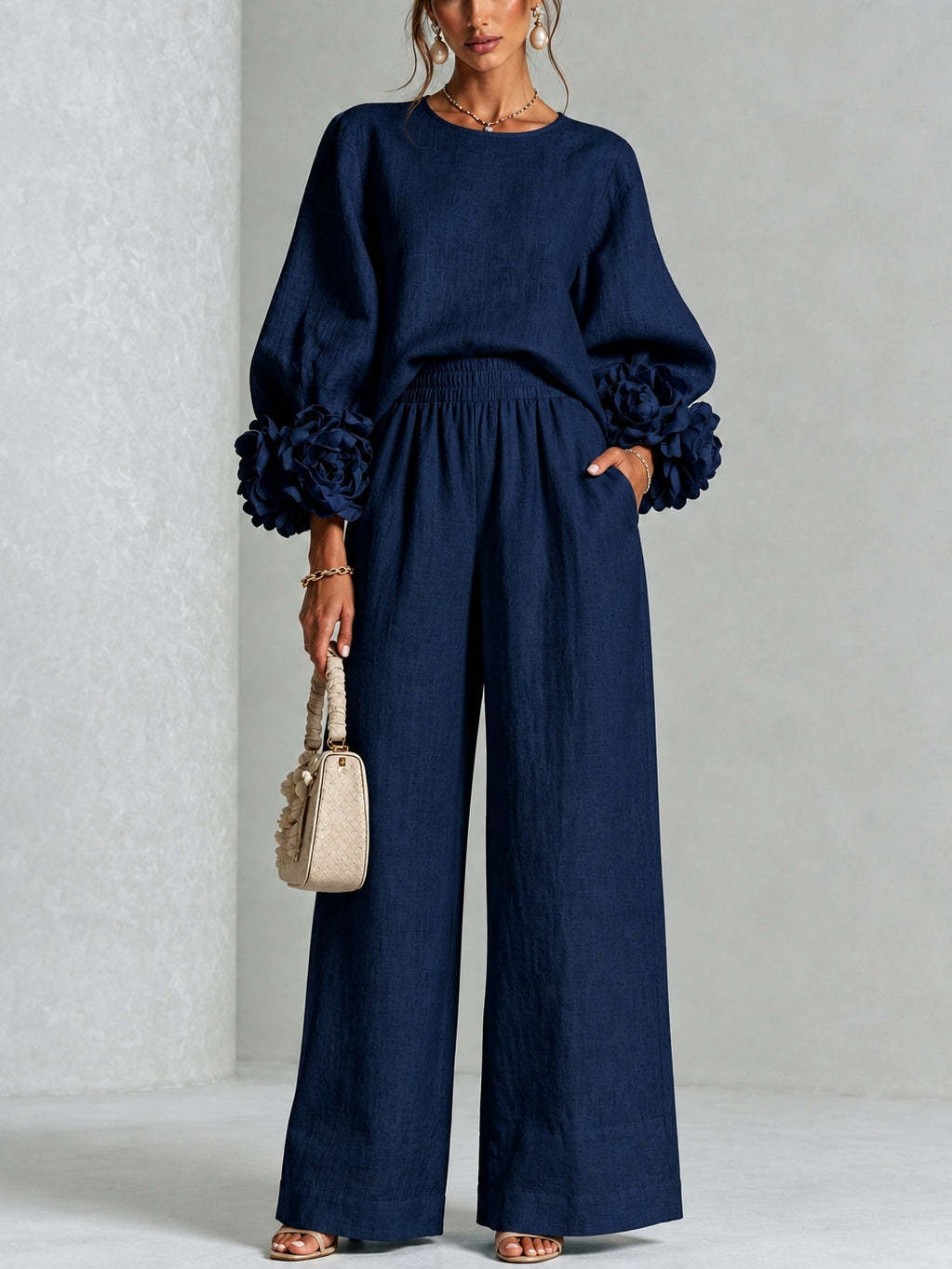 Ottavia | Relaxed Wide Leg Trouser Set