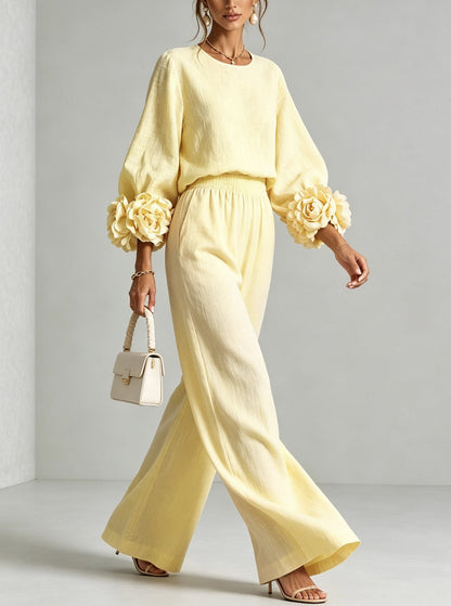 Ottavia | Relaxed Wide Leg Trouser Set