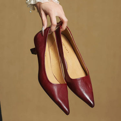 Adalyn | Elegant Pointed Toe Kitten Heels