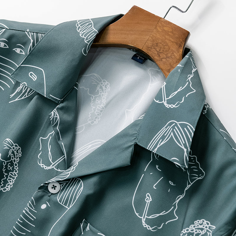Asher | Abstract Print Resort Shirt