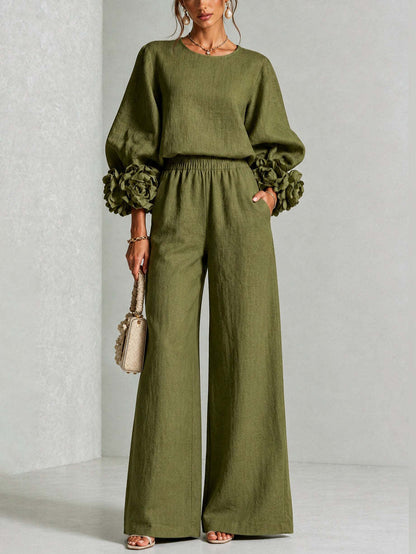 Ottavia | Relaxed Wide Leg Trouser Set