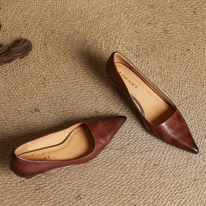 Adalyn | Elegant Pointed Toe Kitten Heels
