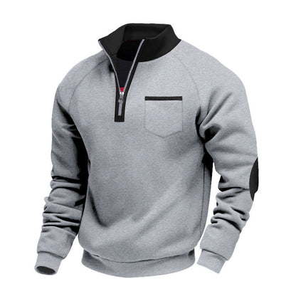 Merritt | Contrast Trim Zip Neck Sweater