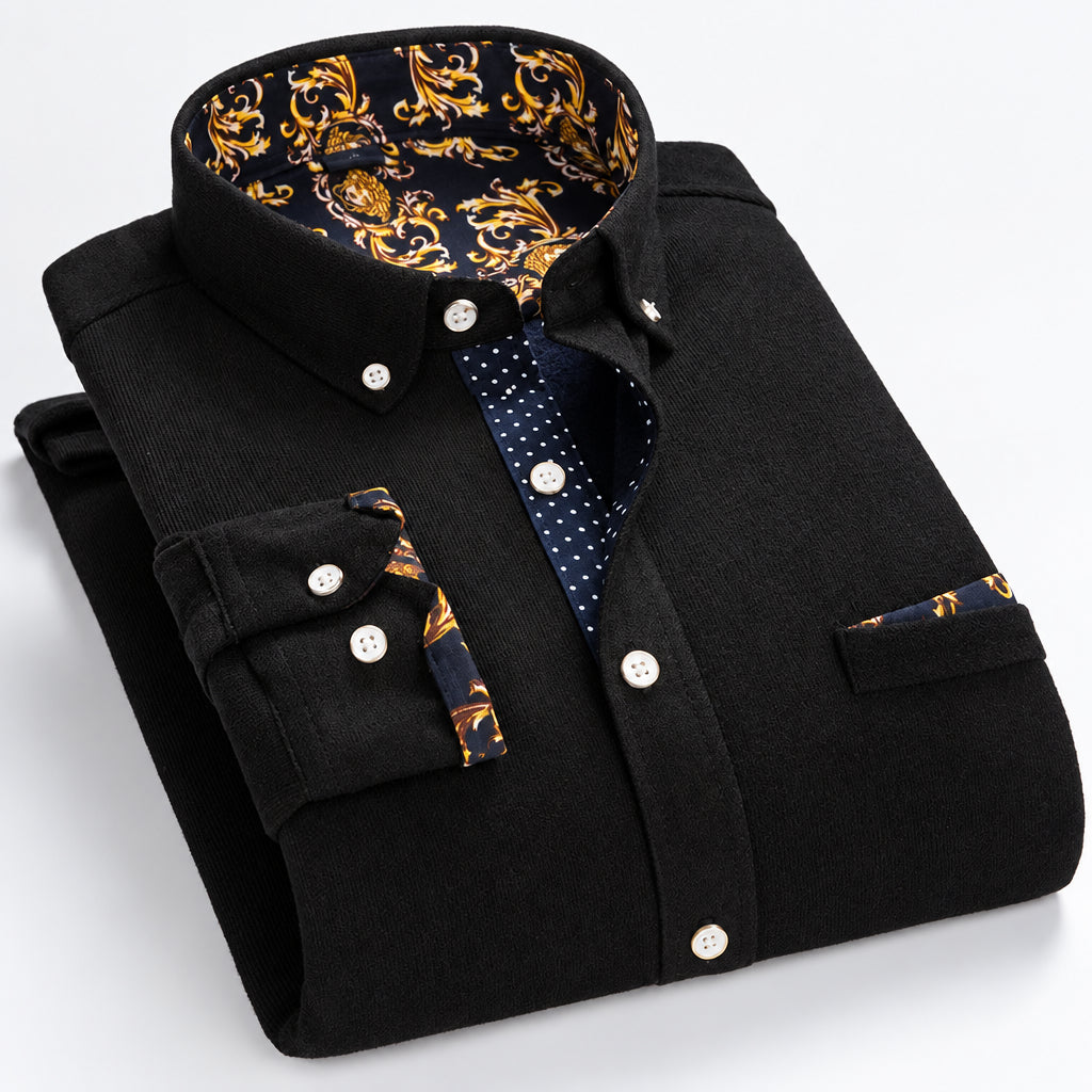 Wesley | Pattern Trim Button Front Shirt