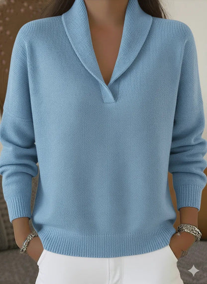 Astrella | Soft Shawl Collar Knit Sweater