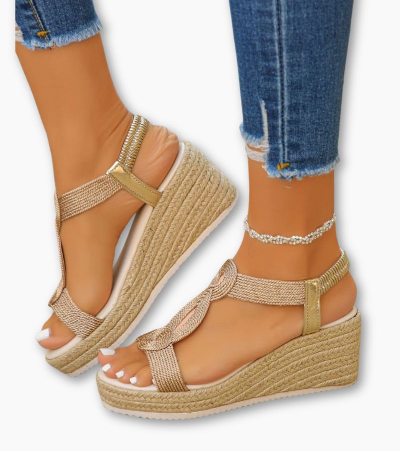 Sylverine | Knotted Open Toe Wedge Sandals