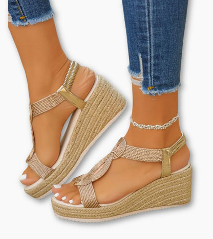 Sylverine | Knotted Open Toe Wedge Sandals
