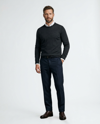 Simeon | Refined Lightweight Crew Neck Sweater