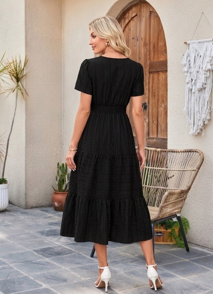 Katerina | Casual V Neck Tiered Dress