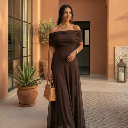 Soltherisse | Off Shoulder Evening Maxi Dress