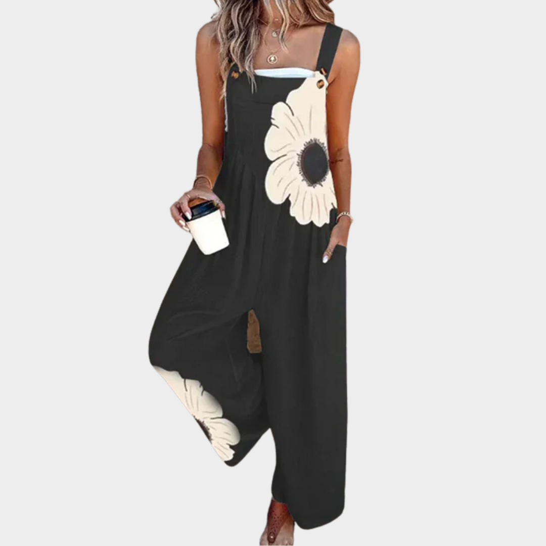 Havielle | Sleeveless Daisy Print Overall