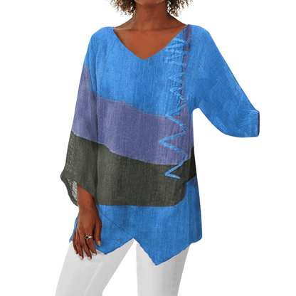 Solene | Colour Block Tunic Blouse