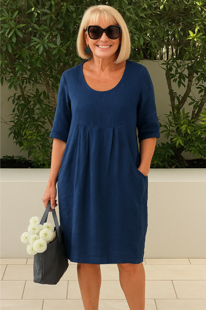 Elora | Relaxed Pocket Midi Dress