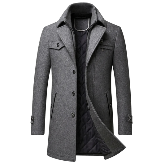 Tavish | Classic Stand Collar Wool Coat