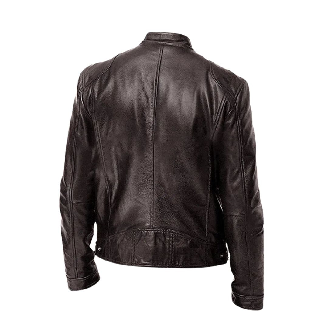 Oberon | Slim Fit Zip Front Biker Jacket