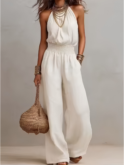Brisea | Relaxed Linen Blend Jumpsuit