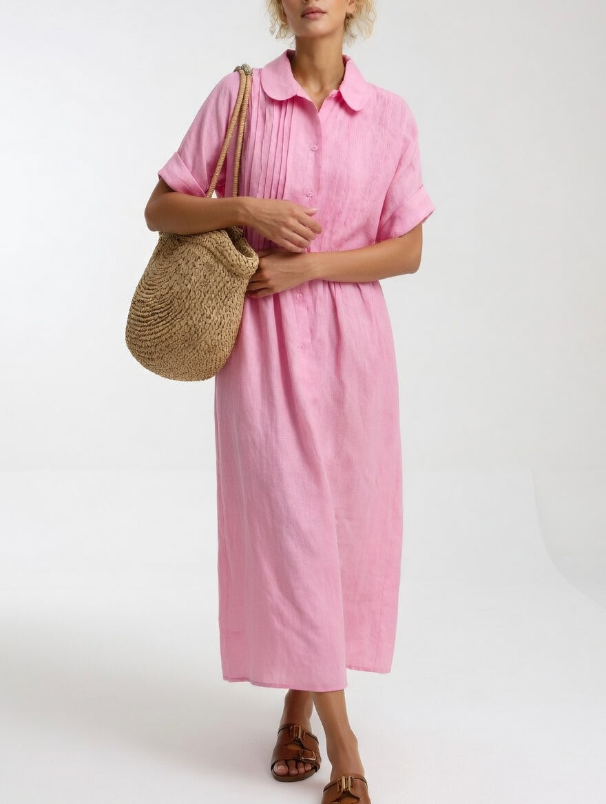 Elyvara | Button Front Maxi Shirt Dress