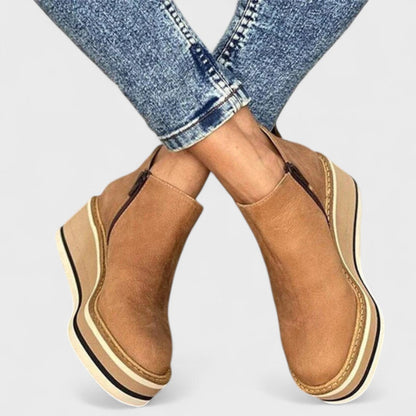 Alverna | Platform Wedge Ankle Boots