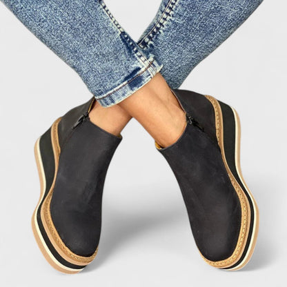 Alverna | Platform Wedge Ankle Boots