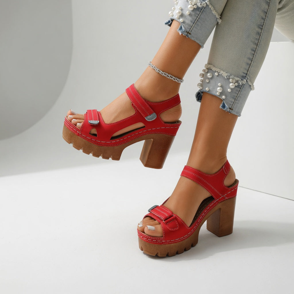 Tavelle | Chunky Heel Platform Sandals