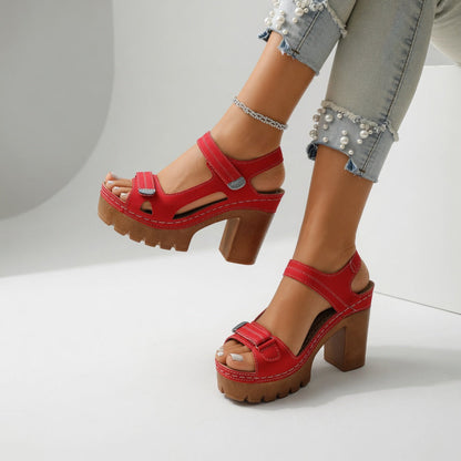 Tavelle | Chunky Heel Platform Sandals