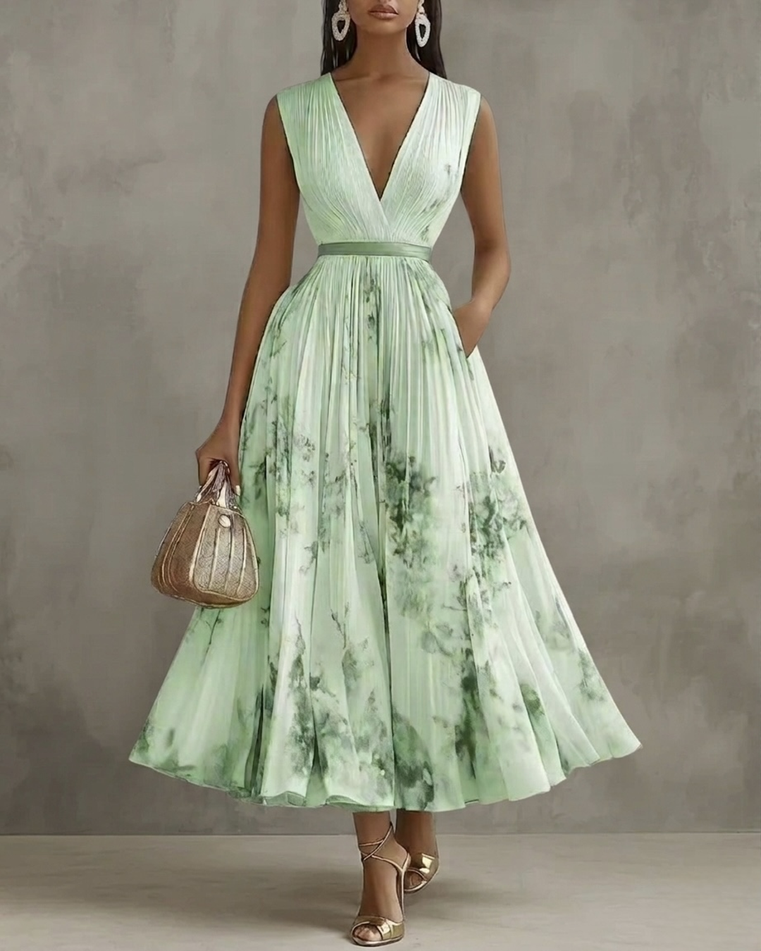 Serenelle | Sleeveless Floral Occasion Dress