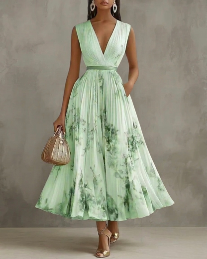 Serenelle | Sleeveless Floral Occasion Dress