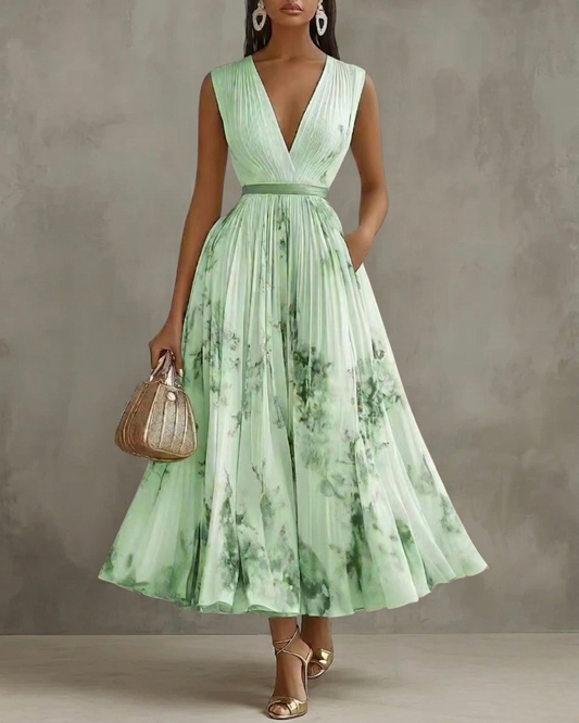 Serenelle | Sleeveless Floral Occasion Dress