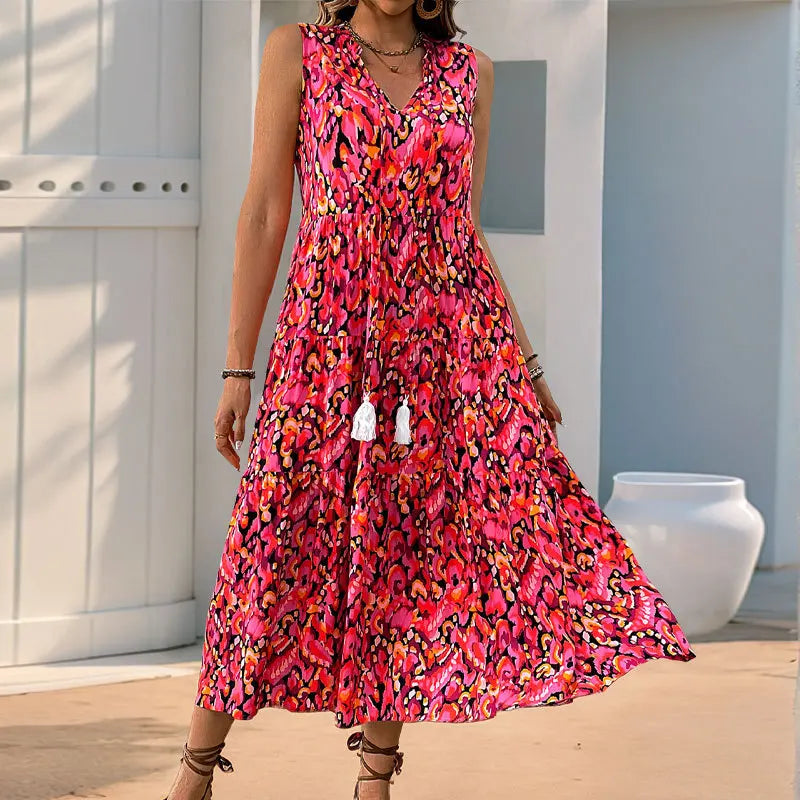 Perdita | Vibrant Sleeveless Summer Maxi Dress
