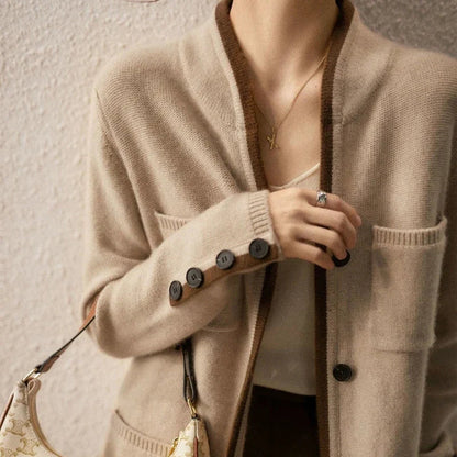 Isabeau | Refined Pocket Button Cardigan