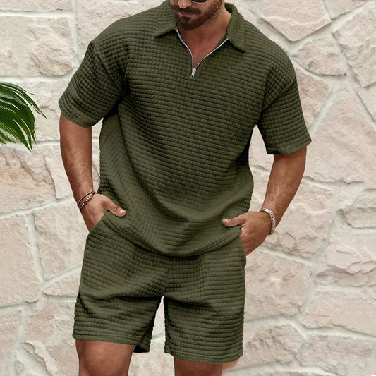 Bastian | Waffle Knit Summer Two Piece Set