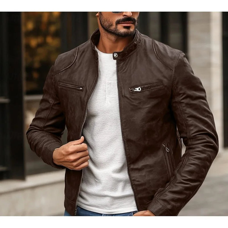 Kryvorn | Zip Front Biker Jacket