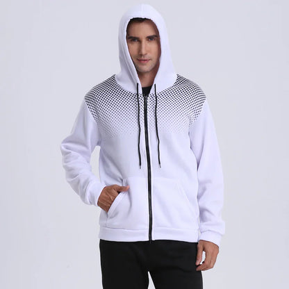 Xavero | Gradient Print Zip Up Hoodie