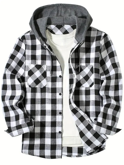 Perrick | Plaid Hooded Casual Jacket