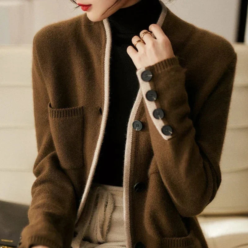 Isabeau | Refined Pocket Button Cardigan