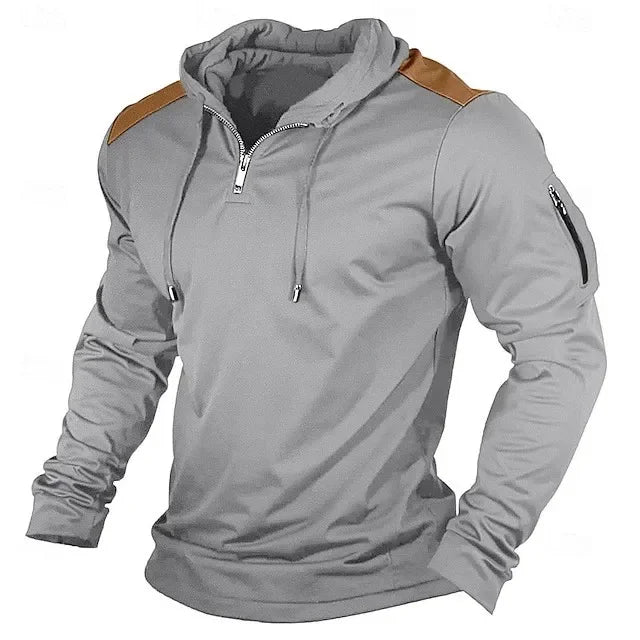 Weston | Contrast Shoulder Half Zip Hoodie