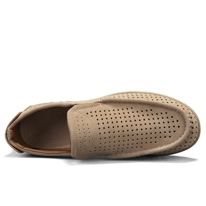 Jorven | Lightweight Ventilated Suede Slip-On Walking Loafers