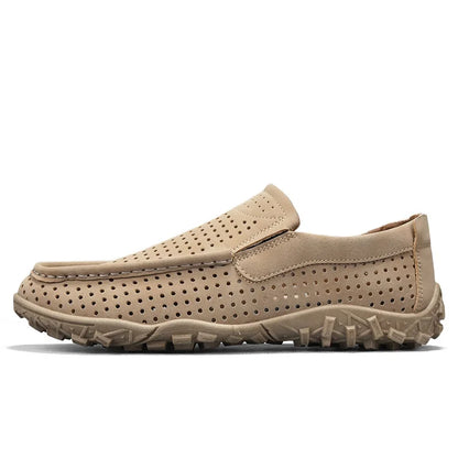 Jorven | Lightweight Ventilated Suede Slip-On Walking Loafers