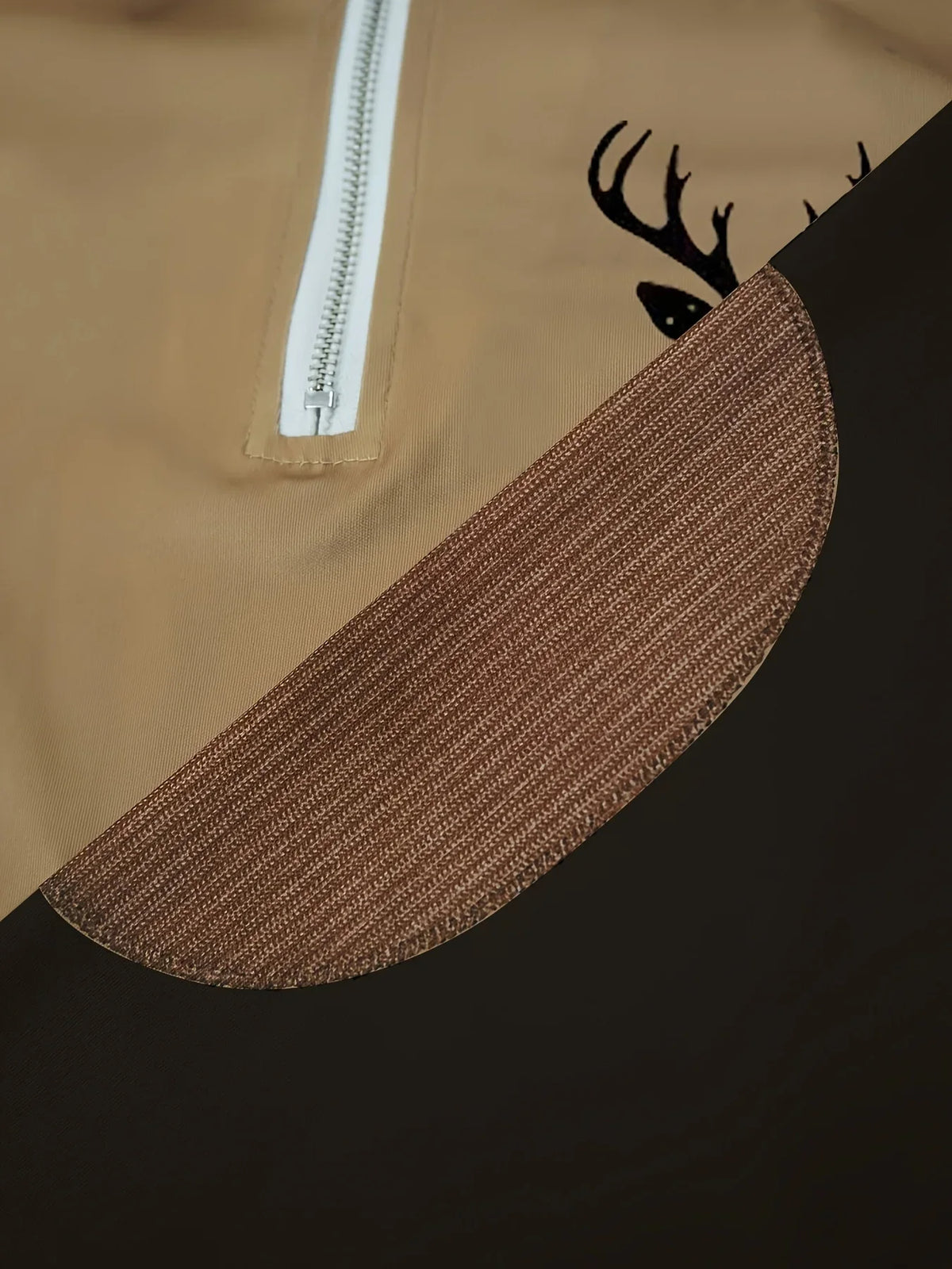 Caulder | Deer Graphic Quarter Zip Pullover