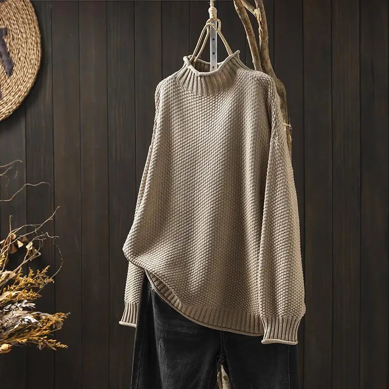 Sereia | Soft Mock Neck Knit Sweater