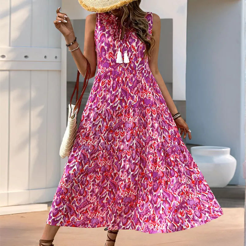 Perdita | Vibrant Sleeveless Summer Maxi Dress