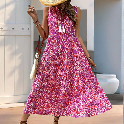Perdita | Vibrant Sleeveless Summer Maxi Dress
