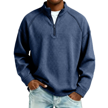 Dexter | Textured Half Zip Sweater
