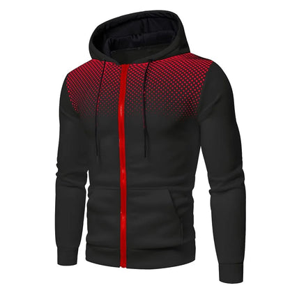 Xavero | Gradient Print Zip Up Hoodie