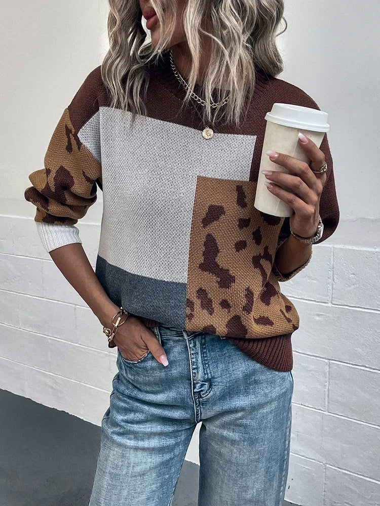 Wrenley | Soft Patchwork Knit Pullover