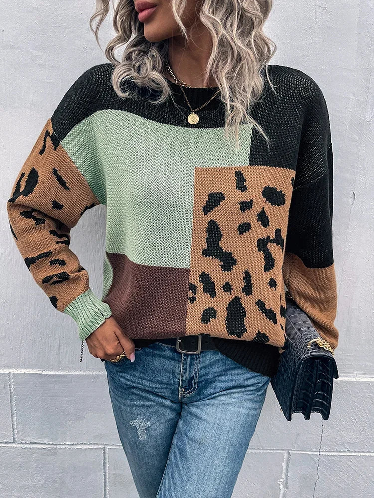 Wrenley | Soft Patchwork Knit Pullover