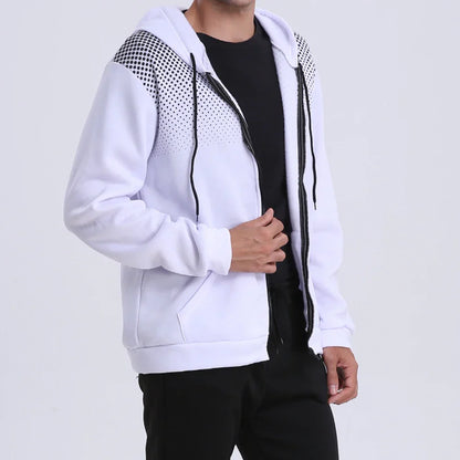 Xavero | Gradient Print Zip Up Hoodie